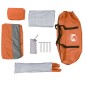 vidaXL Tienda de privacidad tafetán 190T naranja y gris 121x121x225 cm vidaXL Tienda de privacidad tafetán 190T naranja y gris 121x121x225 cm