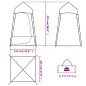 vidaXL Tienda de privacidad tafetán 190T naranja y gris 121x121x225 cm vidaXL Tienda de privacidad tafetán 190T naranja y gris 121x121x225 cm
