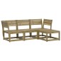 vidaXL Juego de muebles de jardín 4 pzas madera de pino impregnada vidaXL Juego de muebles de jardín 4 pzas madera de pino impregnada