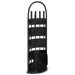 vidaXL Set de herramientas para chimenea 5 pzas acero 23x15x66 cm