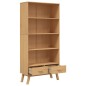 vidaXL Estantería de 4 niveles OLDEN madera maciza de pino marrón vidaXL Estantería de 4 niveles OLDEN madera maciza de pino marrón