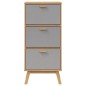 vidaXL Zapatero OLDEN madera maciza de pino gris y marrón 55x35x120 cm vidaXL Zapatero OLDEN madera maciza de pino gris y marrón 55x35x120 cm