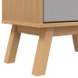 vidaXL Zapatero OLDEN madera maciza de pino gris y marrón 55x35x120 cm vidaXL Zapatero OLDEN madera maciza de pino gris y marrón 55x35x120 cm