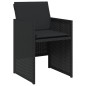 vidaXL Set de muebles jardín 5 pzas con cojines ratán sintético negro vidaXL Set de muebles jardín 5 pzas con cojines ratán sintético negro