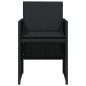 vidaXL Set de muebles jardín 5 pzas con cojines ratán sintético negro vidaXL Set de muebles jardín 5 pzas con cojines ratán sintético negro