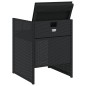 vidaXL Set de muebles jardín 5 pzas con cojines ratán sintético negro vidaXL Set de muebles jardín 5 pzas con cojines ratán sintético negro