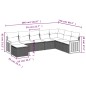 vidaXL Set de sofás de jardín 8 piezas y cojines ratán sintético negro vidaXL Set de sofás de jardín 8 piezas y cojines ratán sintético negro