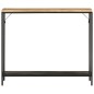 vidaXL Mesa consola madera maciza mango rugosa y hierro 90x30x75 cm vidaXL Mesa consola madera maciza mango rugosa y hierro 90x30x75 cm