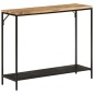 vidaXL Mesa consola madera maciza mango rugosa y hierro 90x30x75 cm vidaXL Mesa consola madera maciza mango rugosa y hierro 90x30x75 cm