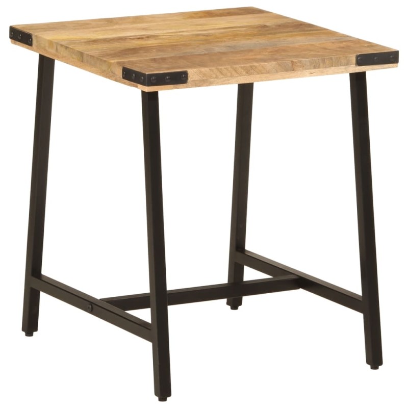 vidaXL Mesa auxiliar de madera maciza de mango y hierro 45x45x50 cm vidaXL Mesa auxiliar de madera maciza de mango y hierro 45x45x50 cm