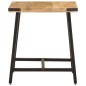 vidaXL Mesa auxiliar de madera maciza de mango y hierro 45x45x50 cm vidaXL Mesa auxiliar de madera maciza de mango y hierro 45x45x50 cm