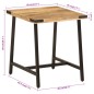 vidaXL Mesa auxiliar de madera maciza de mango y hierro 45x45x50 cm vidaXL Mesa auxiliar de madera maciza de mango y hierro 45x45x50 cm