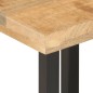 vidaXL Mesas apilables 3 piezas madera de mango rugosa maciza y hierro