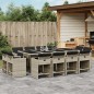 vidaXL Set comedor jardín y cojines 13 pzas ratán sintético gris claro vidaXL Set comedor jardín y cojines 13 pzas ratán sintético gris claro