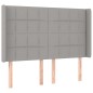 vidaXL Cama box spring colchón y luces LED tela gris claro 140x200 cm vidaXL Cama box spring colchón y luces LED tela gris claro 140x200 cm