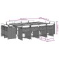 vidaXL Set comedor jardín y cojines 13 pzas ratán sintético gris claro vidaXL Set comedor jardín y cojines 13 pzas ratán sintético gris claro