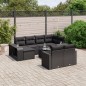 vidaXL Set de sofás de jardín 11 pzas y cojines ratán sintético negro vidaXL Set de sofás de jardín 11 pzas y cojines ratán sintético negro