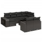 vidaXL Set de sofás de jardín 11 pzas y cojines ratán sintético negro vidaXL Set de sofás de jardín 11 pzas y cojines ratán sintético negro