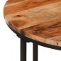 vidaXL Mesa de centro de madera maciza de acacia y hierro 35x35x30 cm vidaXL Mesa de centro de madera maciza de acacia y hierro 35x35x30 cm