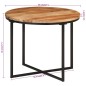 vidaXL Mesa de centro de madera maciza de acacia y hierro 35x35x30 cm vidaXL Mesa de centro de madera maciza de acacia y hierro 35x35x30 cm