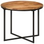 vidaXL Mesa de centro de madera maciza de acacia y hierro 35x35x30 cm vidaXL Mesa de centro de madera maciza de acacia y hierro 35x35x30 cm