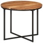 vidaXL Mesa de centro de madera maciza de acacia y hierro 35x35x30 cm vidaXL Mesa de centro de madera maciza de acacia y hierro 35x35x30 cm
