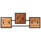 vidaXL Perchero de pared madera maciza de acacia y hierro 90x1x35 cm vidaXL Perchero de pared madera maciza de acacia y hierro 90x1x35 cm