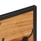 vidaXL Perchero de pared madera maciza de acacia y hierro 90x1x35 cm vidaXL Perchero de pared madera maciza de acacia y hierro 90x1x35 cm