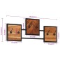 vidaXL Perchero de pared madera maciza de acacia y hierro 90x1x35 cm vidaXL Perchero de pared madera maciza de acacia y hierro 90x1x35 cm