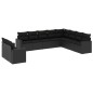 vidaXL Set de sofás de jardín 10 pzas cojines ratán sintético negro vidaXL Set de sofás de jardín 10 pzas cojines ratán sintético negro