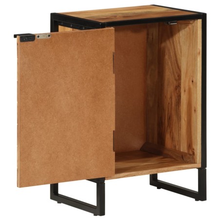 vidaXL Mueble de baño madera maciza de acacia y hierro 40x30x60 cm