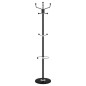 vidaXL Perchero con paragüero hierro recubierto en polvo negro 180 cm vidaXL Perchero con paragüero hierro recubierto en polvo negro 180 cm
