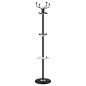vidaXL Perchero con paragüero hierro recubierto en polvo negro 180 cm vidaXL Perchero con paragüero hierro recubierto en polvo negro 180 cm