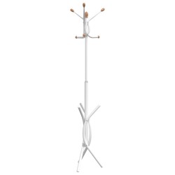 vidaXL Perchero de hierro con recubrimiento en polvo blanco 176 cm
