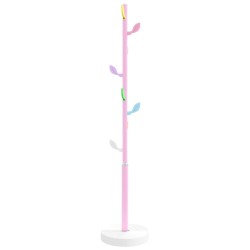 vidaXL Perchero de hierro con recubrimiento en polvo rosa 172 cm