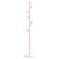 vidaXL Perchero de hierro con recubrimiento en polvo rosa 172 cm