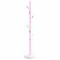 vidaXL Perchero de hierro con recubrimiento en polvo rosa 172 cm