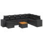 vidaXL Set de sofás de jardín 8 piezas y cojines ratán sintético negro vidaXL Set de sofás de jardín 8 piezas y cojines ratán sintético negro