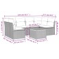 vidaXL Set de sofás de jardín 7 piezas con cojines ratán PE gris vidaXL Set de sofás de jardín 7 piezas con cojines ratán PE gris