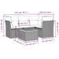 vidaXL Juego de sofás jardín con cojines 5 pzas ratán sintético gris vidaXL Juego de sofás jardín con cojines 5 pzas ratán sintético gris
