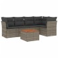 vidaXL Set de muebles de jardín 6 pzas y cojines ratán sintético gris