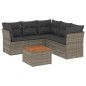 vidaXL Set de muebles de jardín 6 pzas y cojines ratán sintético gris