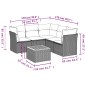 vidaXL Set de muebles de jardín 6 pzas y cojines ratán sintético gris