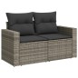 vidaXL Set de sofás de jardín 7 piezas con cojines ratán PE gris vidaXL Set de sofás de jardín 7 piezas con cojines ratán PE gris