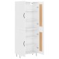vidaXL Aparador alto madera contrachapada blanco brillo 69,5x34x180 cm vidaXL Aparador alto madera contrachapada blanco brillo 69,5x34x180 cm