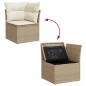 vidaXL Set de sofás de jardín 11pzas con cojines ratán sintético beige vidaXL Set de sofás de jardín 11pzas con cojines ratán sintético beige