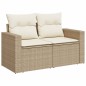 vidaXL Set de sofás de jardín 11pzas con cojines ratán sintético beige vidaXL Set de sofás de jardín 11pzas con cojines ratán sintético beige