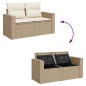 vidaXL Juego de sofás jardín con cojines beige 10 pzas ratán sintético vidaXL Juego de sofás jardín con cojines beige 10 pzas ratán sintético