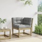 vidaXL Sofá esquinero jardín y cojines madera impregnada 73x73x78 cm vidaXL Sofá esquinero jardín y cojines madera impregnada 73x73x78 cm