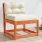 vidaXL Sofás jardín con cojines 2 uds madera maciza pino marrón cera vidaXL Sofás jardín con cojines 2 uds madera maciza pino marrón cera